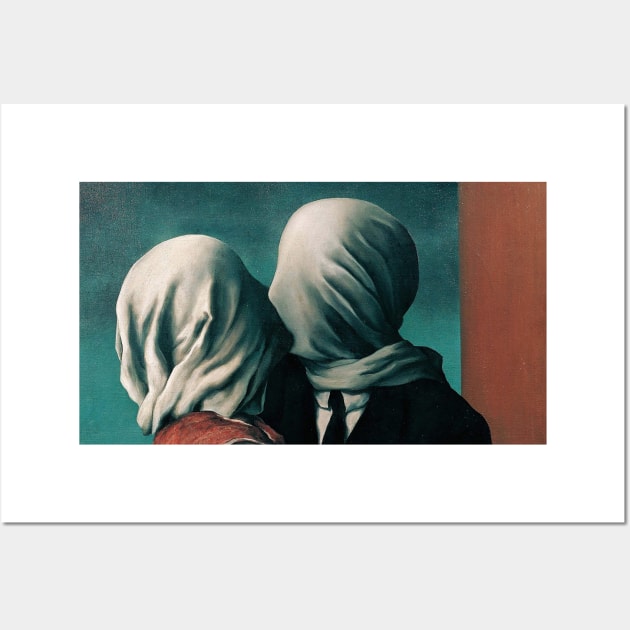 The Lovers by René Magritte, 1928. Oil on Canvas. Wall Art by SteelWoolBunny